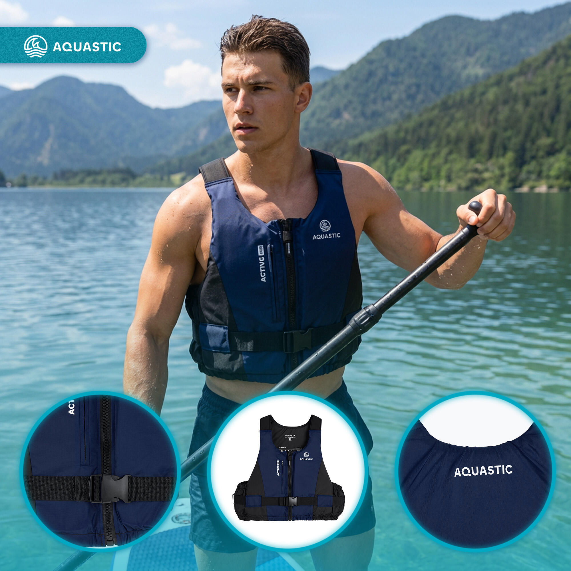 Colete salva-vidas AQUASTIC Active 50N 4/7