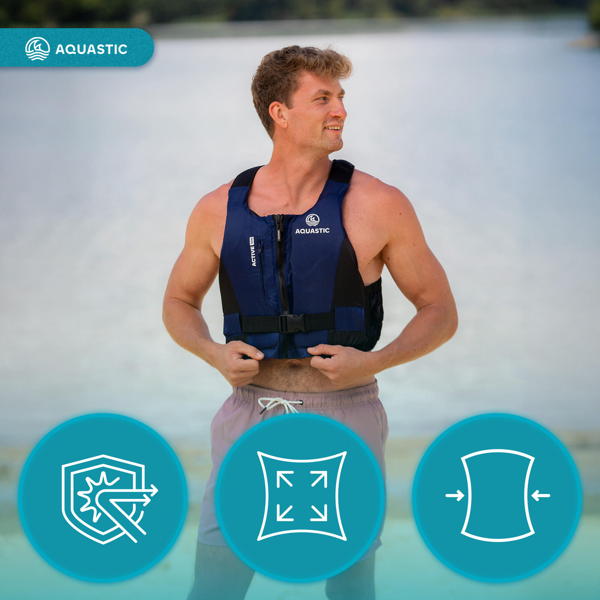 Colete salva-vidas AQUASTIC Active 50N 6/7