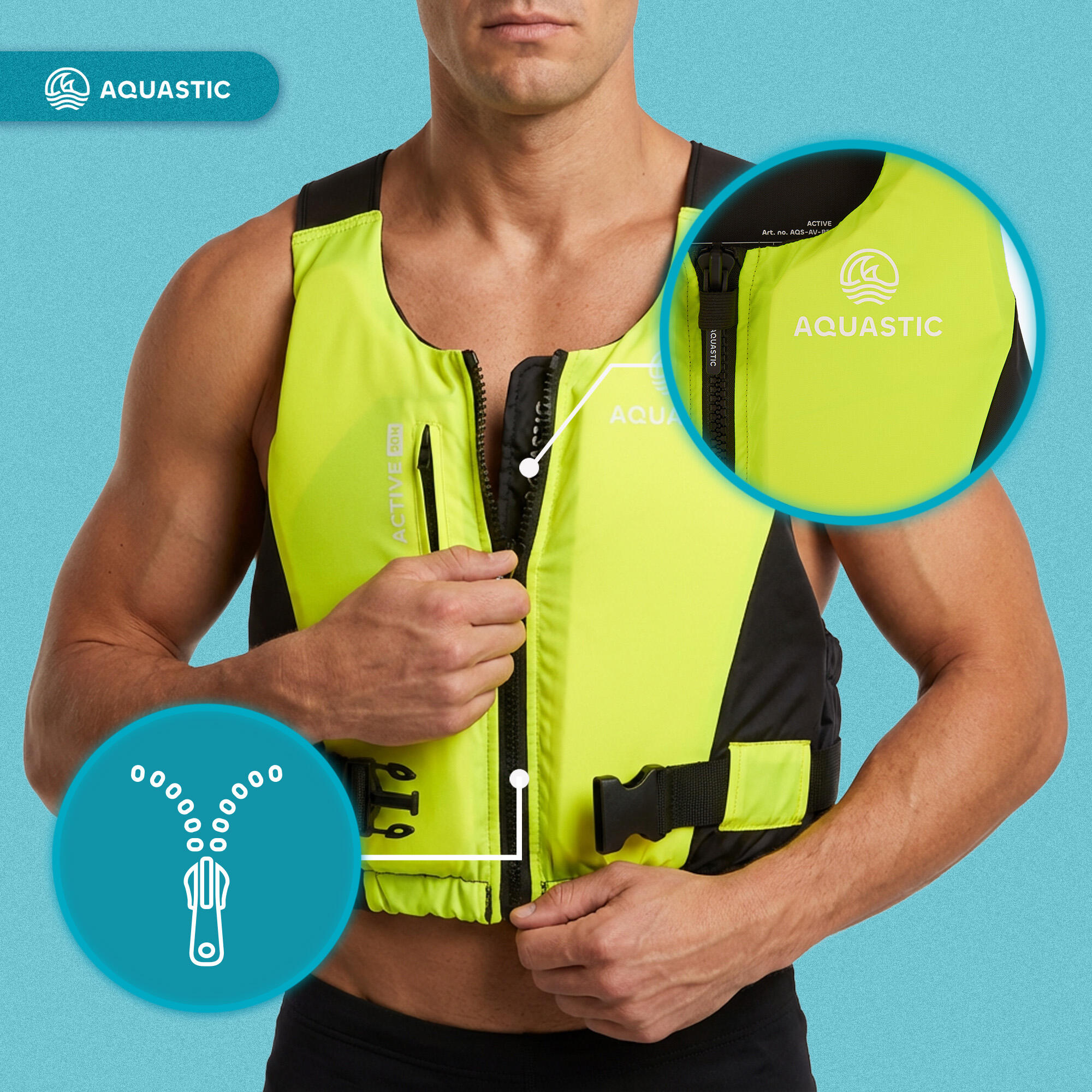 Colete salva-vidas AQUASTIC Active 50N 7/7