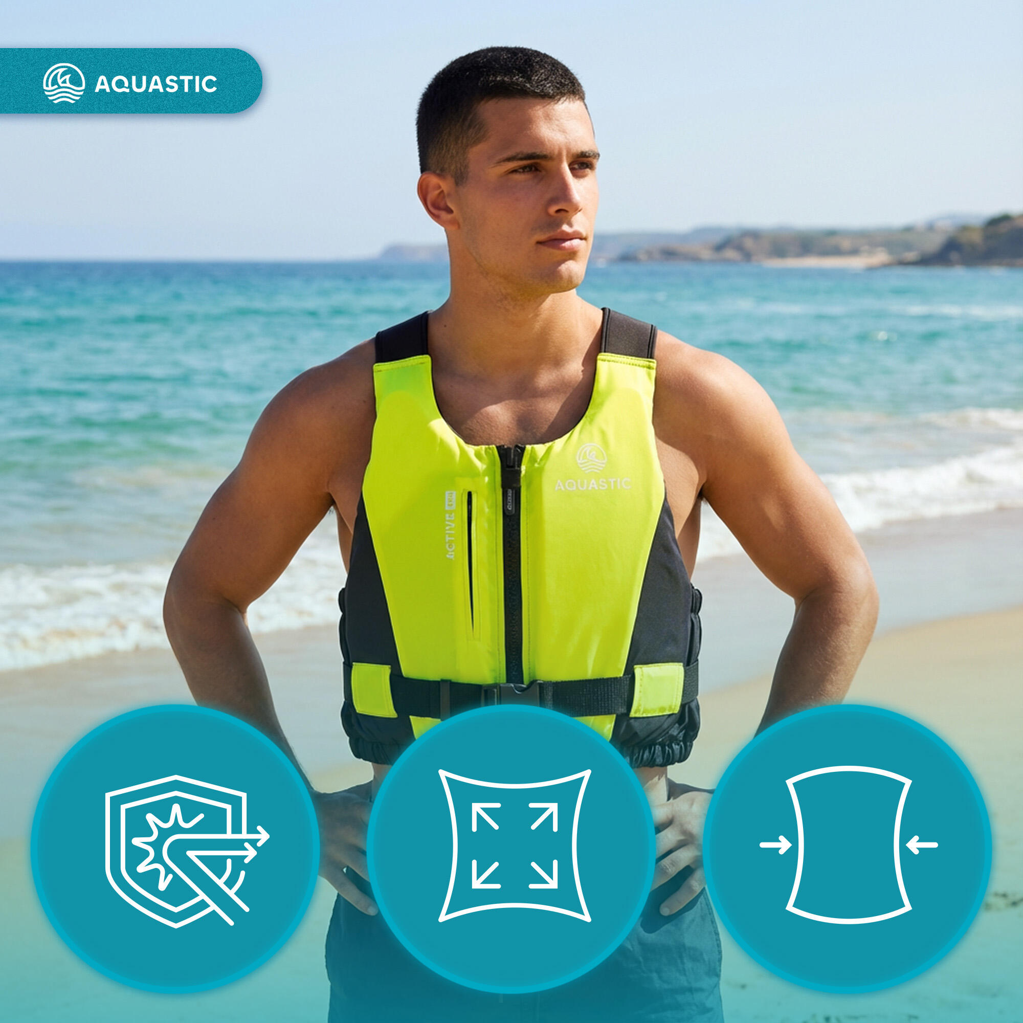 Colete salva-vidas AQUASTIC Active 50N 6/7
