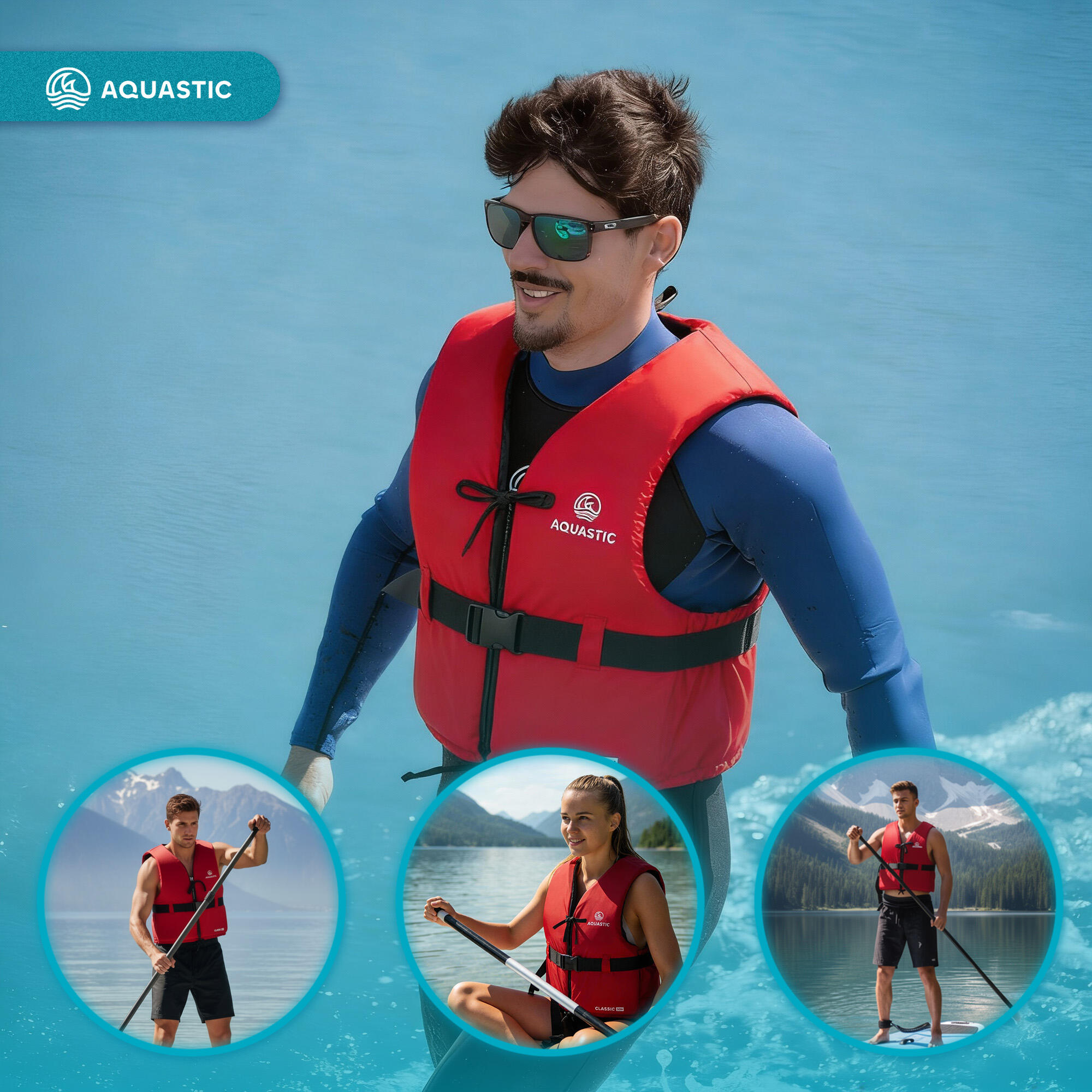 Colete salva-vidas AQUASTIC Classic 50N 4/7