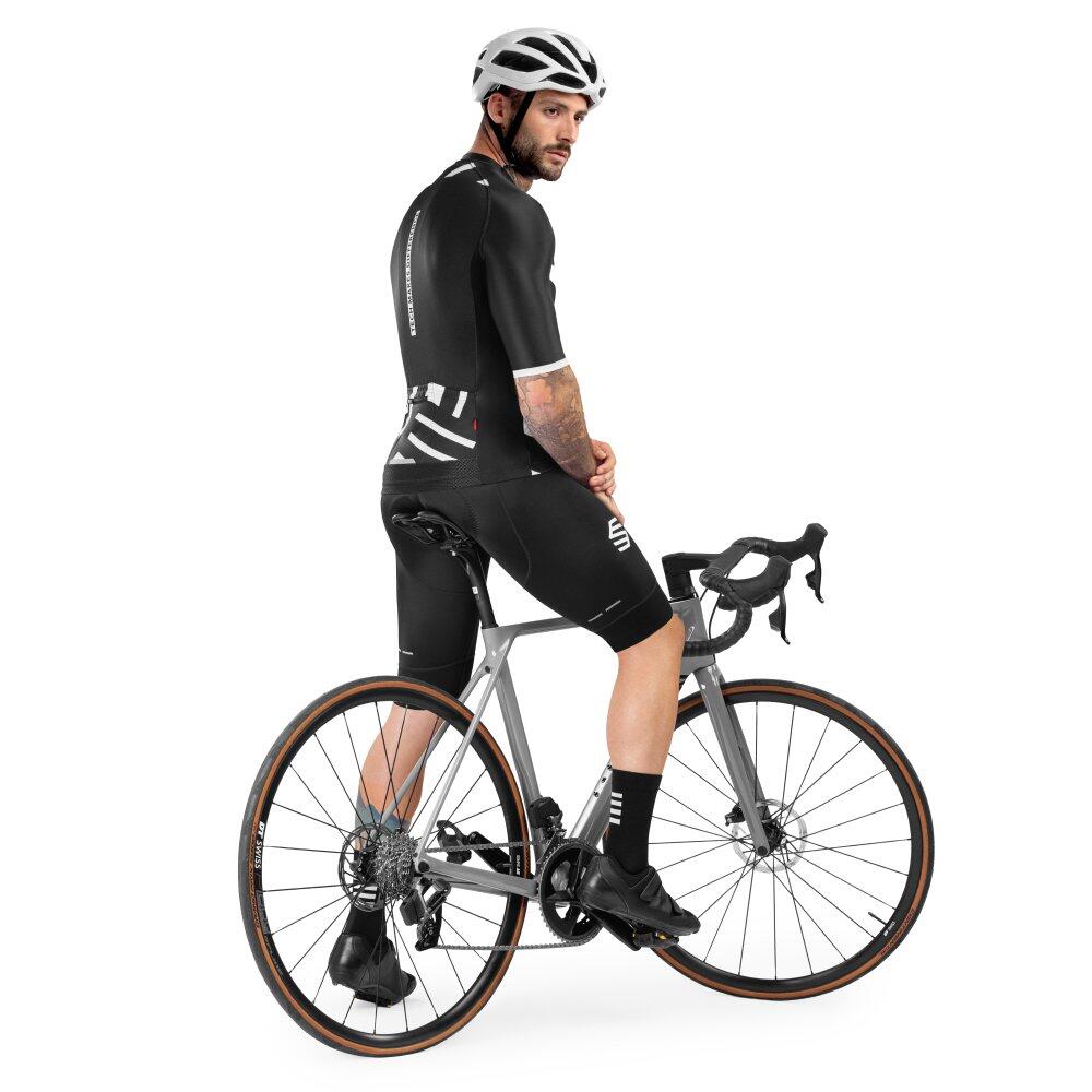 Calções ciclismo com alças para homem BX Resistance Preto 3/7