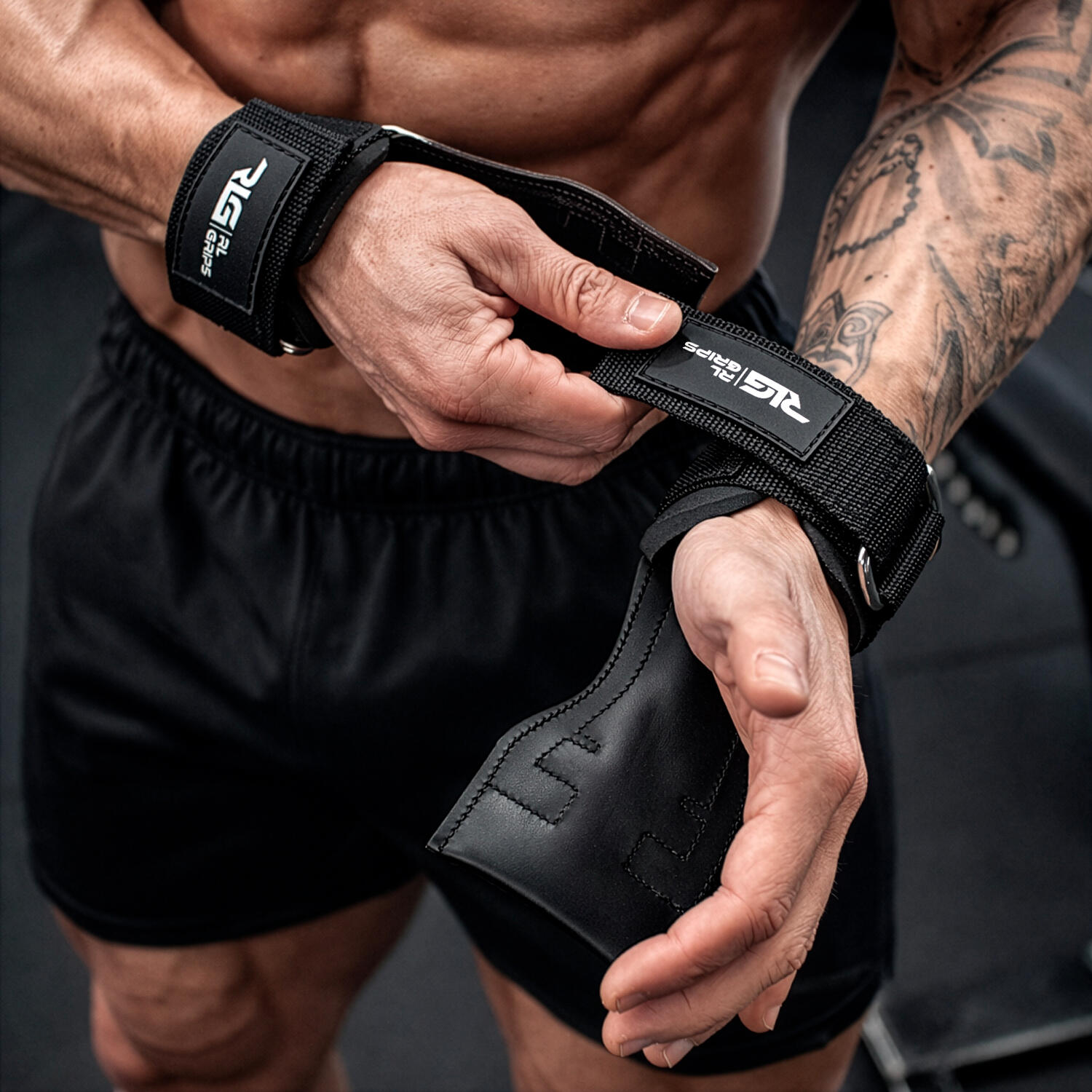 Straps Gym com Palma Borracha Antiderrapante para Levantamento de Pesos RL Grips 2/7