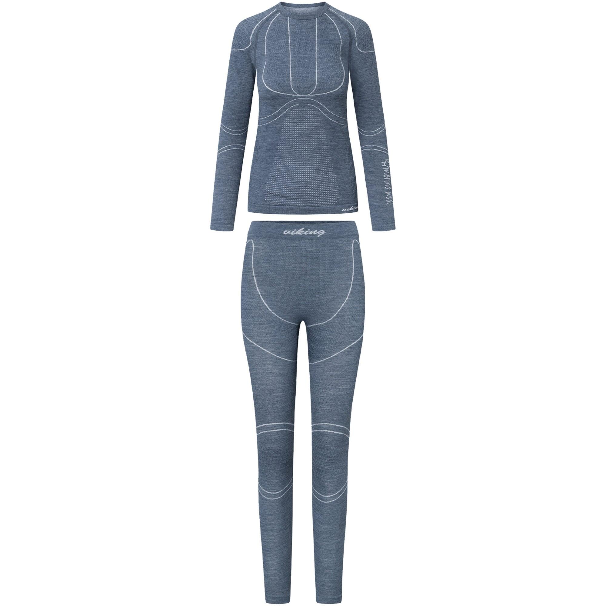 Set de lenjerie de corp termică pentru femei Viking Lana Pro, din lână Merino