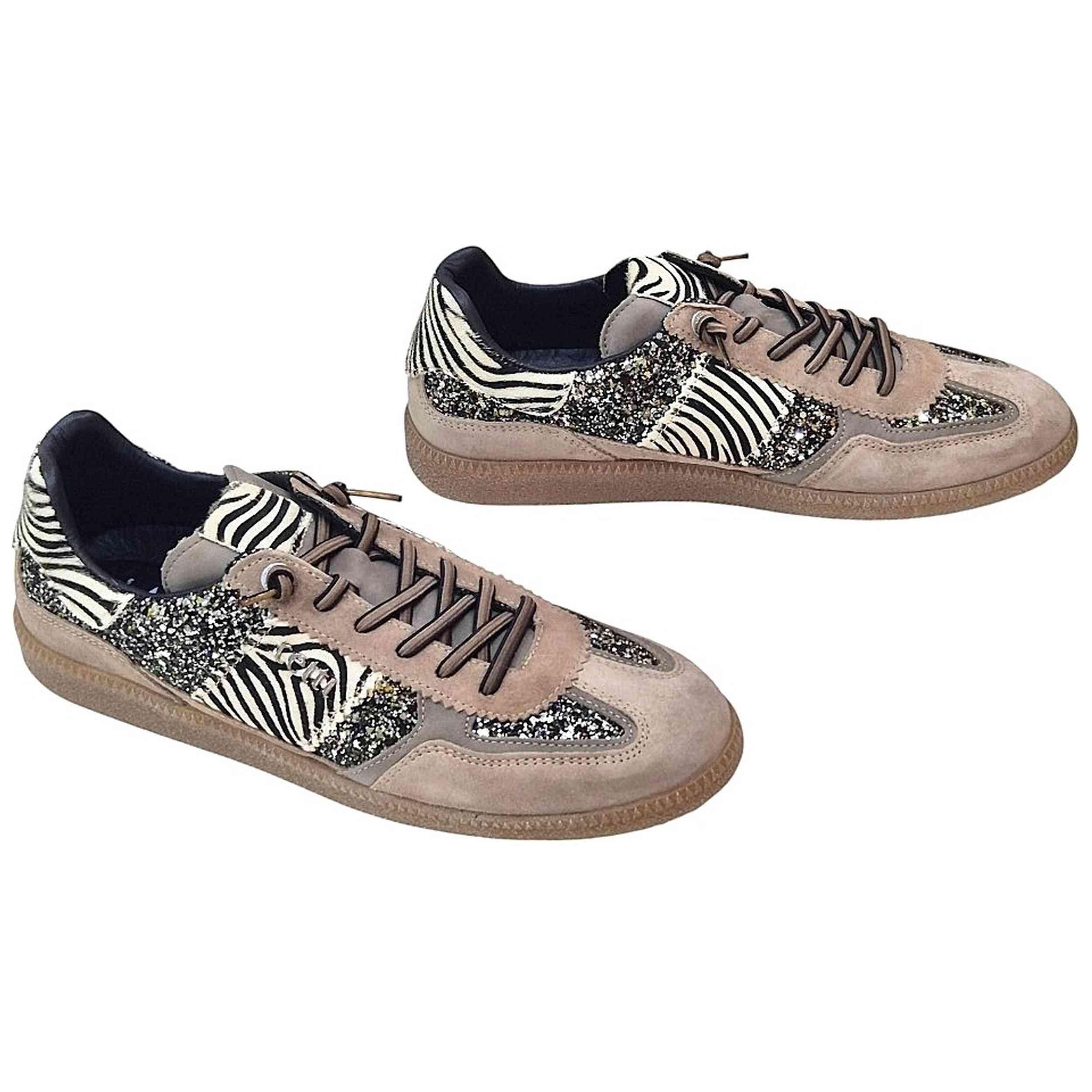 Deportivas Casual Mujer Suela Plana - Modelo C-1395 Taupe 5/5