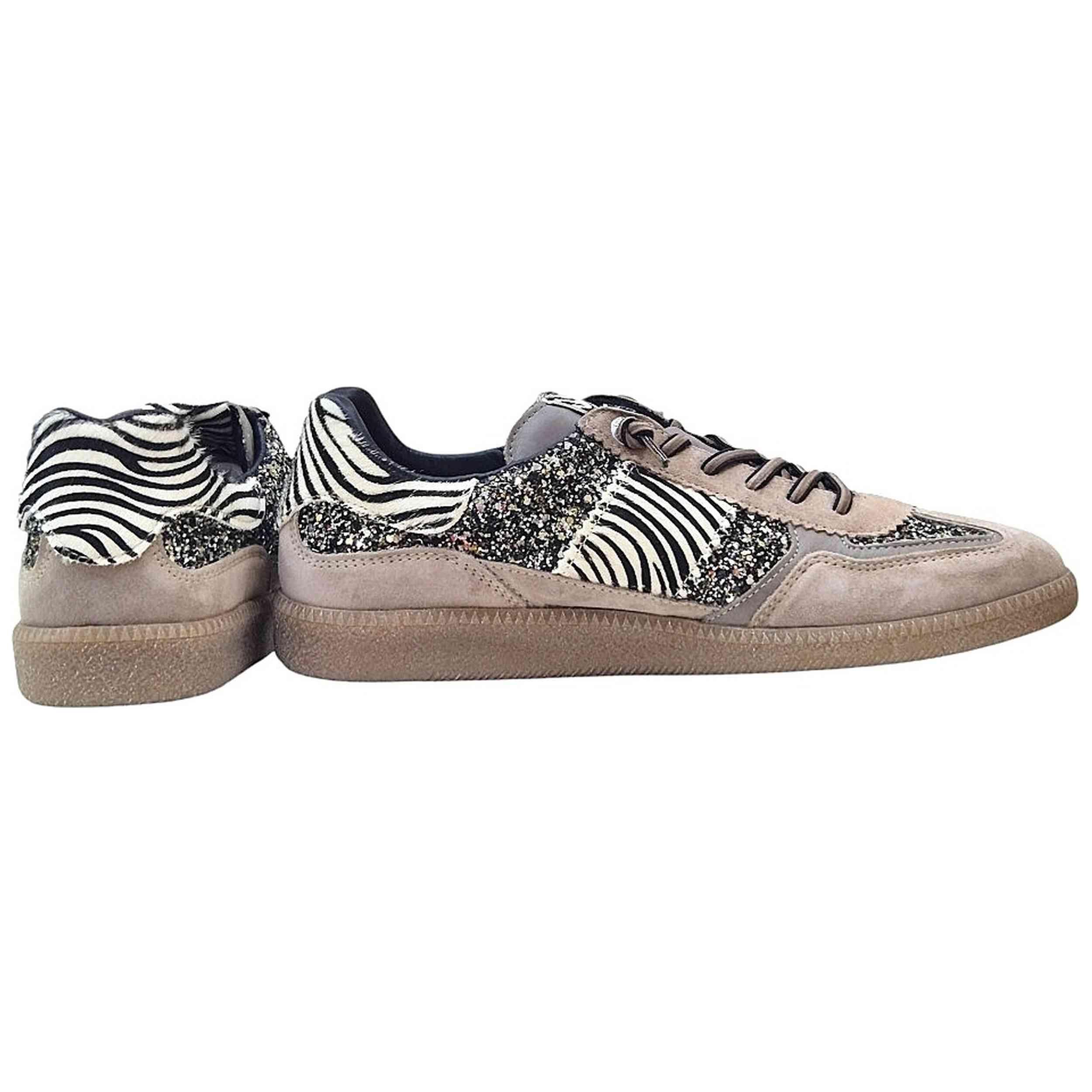 Deportivas Casual Mujer Suela Plana - Modelo C-1395 Taupe 4/5