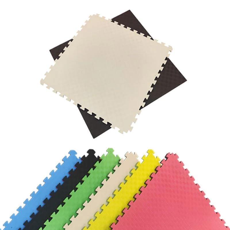 Tatami Puzzle EVA 1x1m x4cm - Pack de 4 Marrón - Beige 2/7