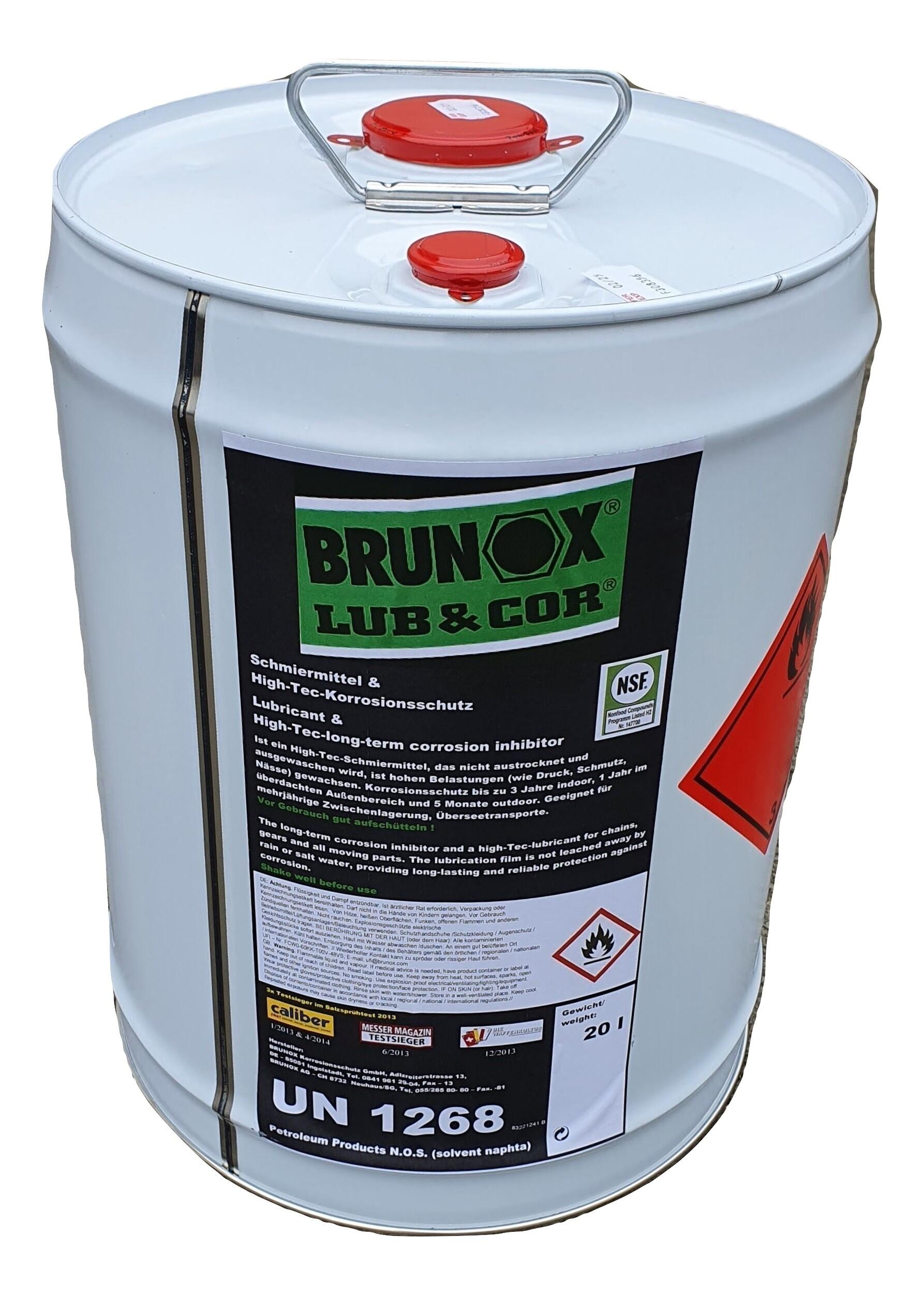 Lubrifiant si protectie anticoroziva Brunox Lub&Cor Canistra 20 litri