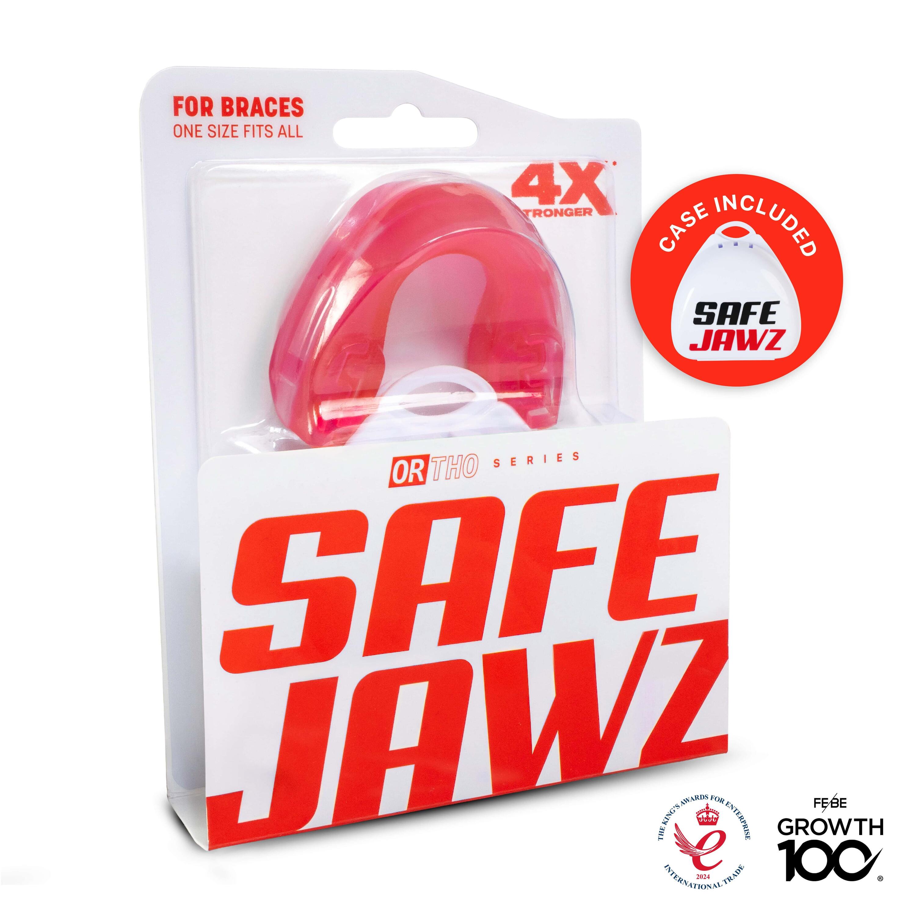 Paradenti rosa per apparecchio SafeJawz Ortho Series 5/7