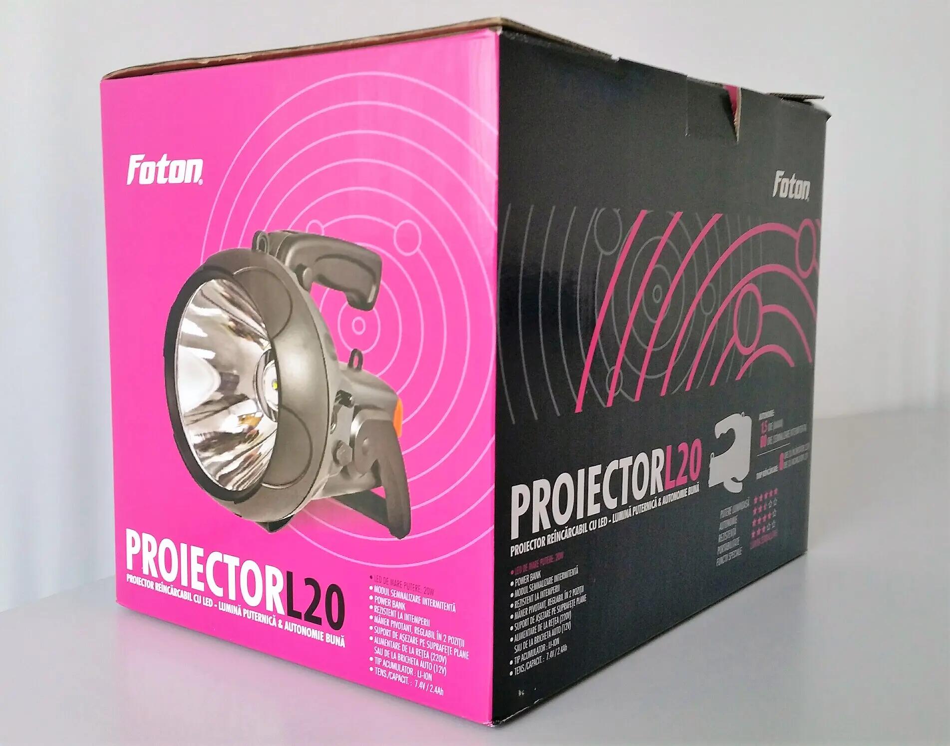 Proiector reincarcabil multifunctional Foton L20 LED 20W 4/4