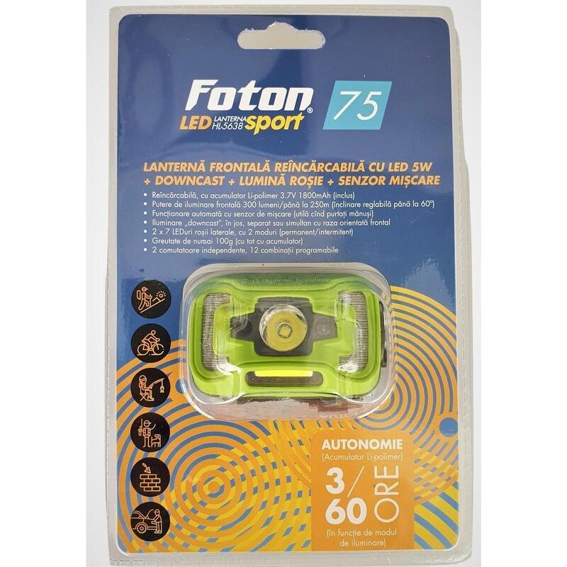 Lanterna frontala Sport HL5638 cu senzor miscare si incarcare USB