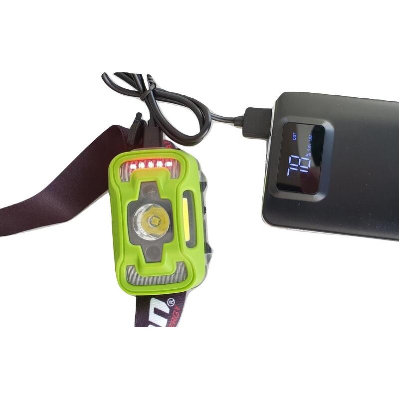 Lanterna frontala Sport HL5638 cu senzor miscare si incarcare USB