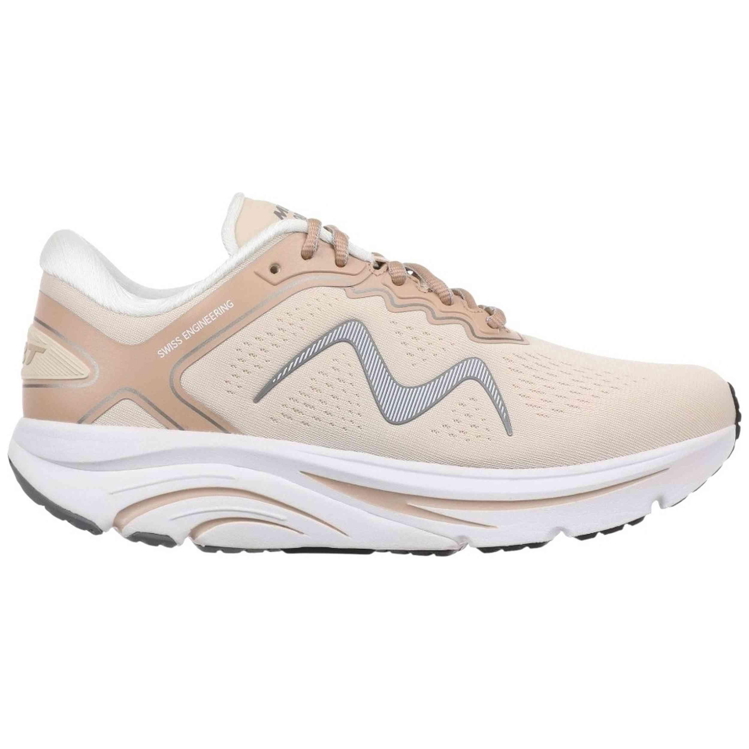 MBT-1997 OBU Zapatillas Casual para Mujer en Piel Napa y Lona/Denim. Estilo Clásico con Cierre de Cordones. Amortiguación y Transpirabilidad Uso Diario. Color Marrón