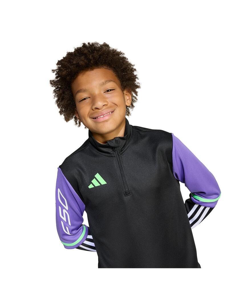 Felpe in pile per bambino Adidas F50 nero. 5/5