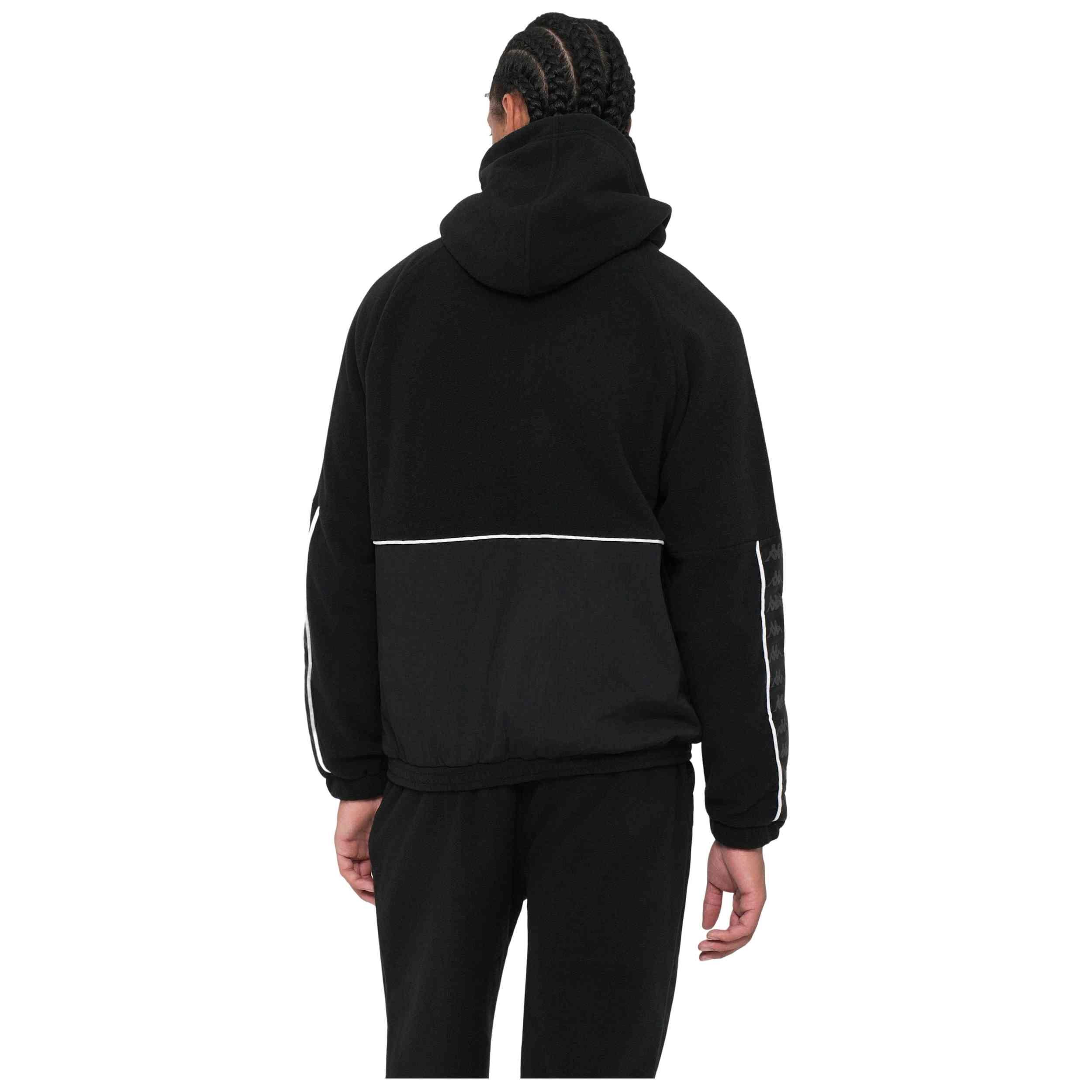 Felpa con cappuccio da uomo in poliestere nero da streetwear sportivo 4/5