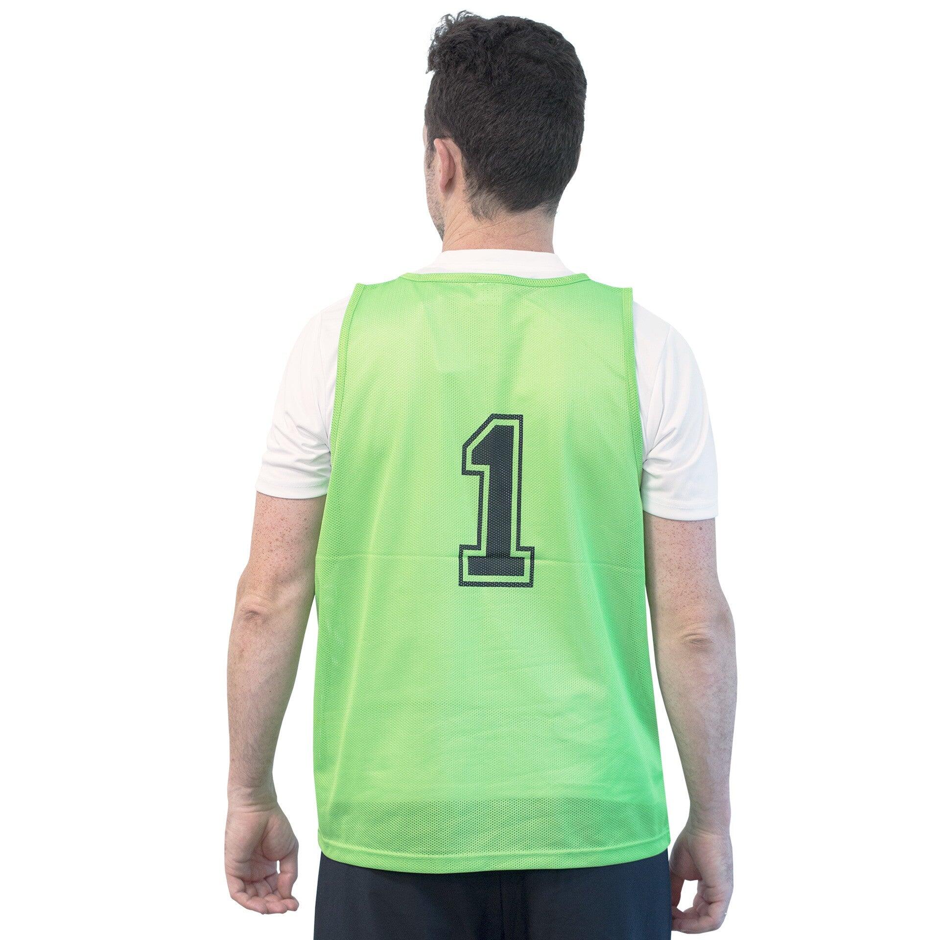 Set 5 Softee Trainingswesten, nummeriert 1–5, grün 4/5
