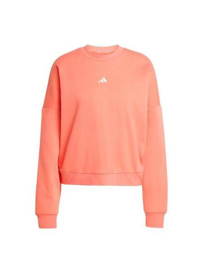Fleece-Sweatshirts für Frauen von Adidas Essentials in Koralle.