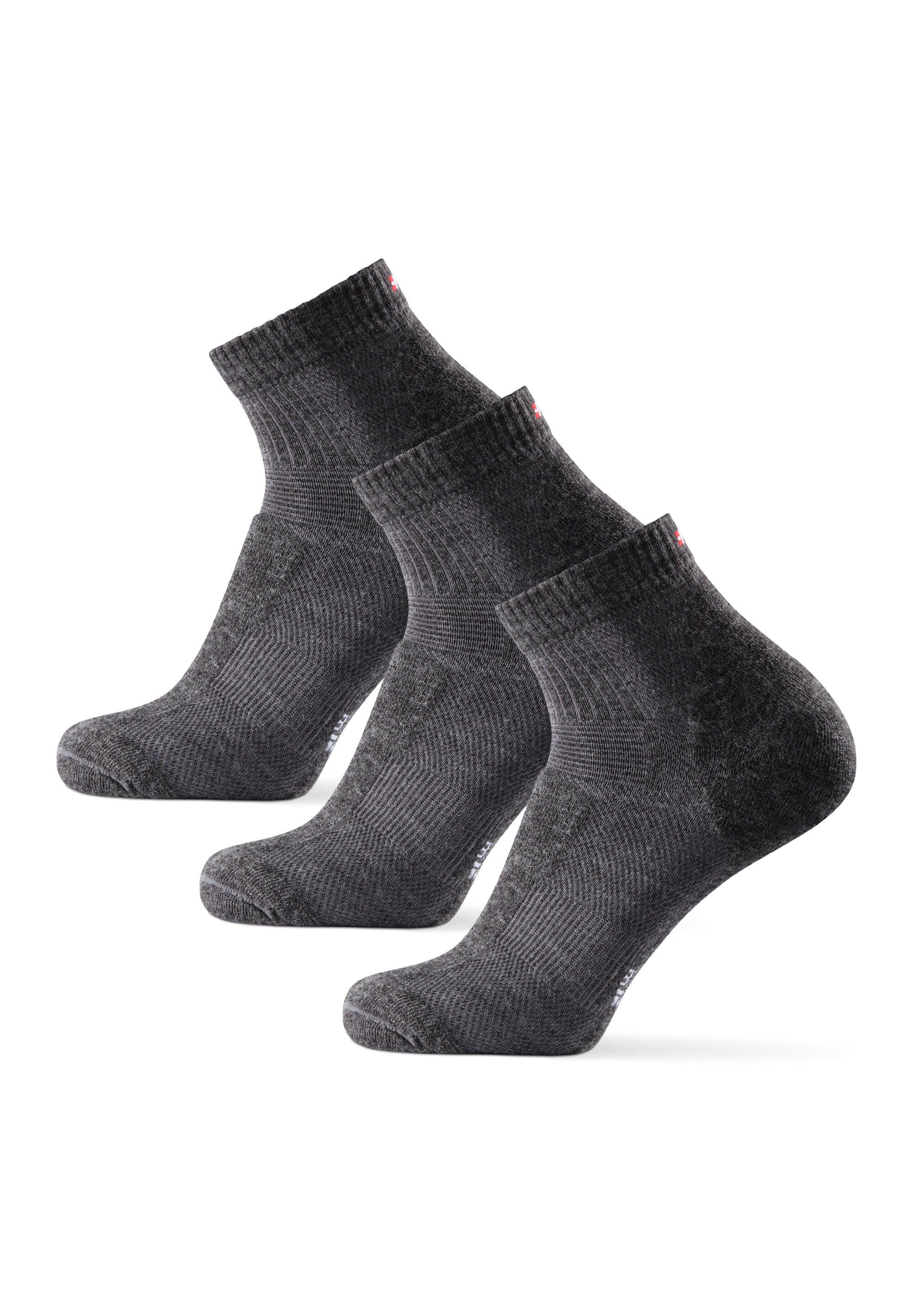 Calcetines de senderismo bajos de lana merino ligeros 3 pares 3/5