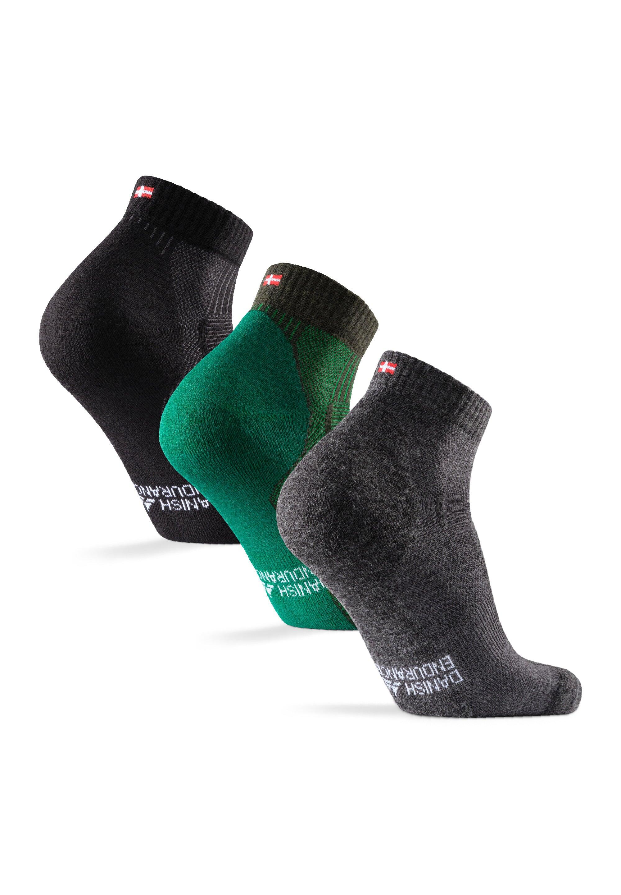 Chaussettes de randonnée basses laine mérinos légères 3 paires 2/5