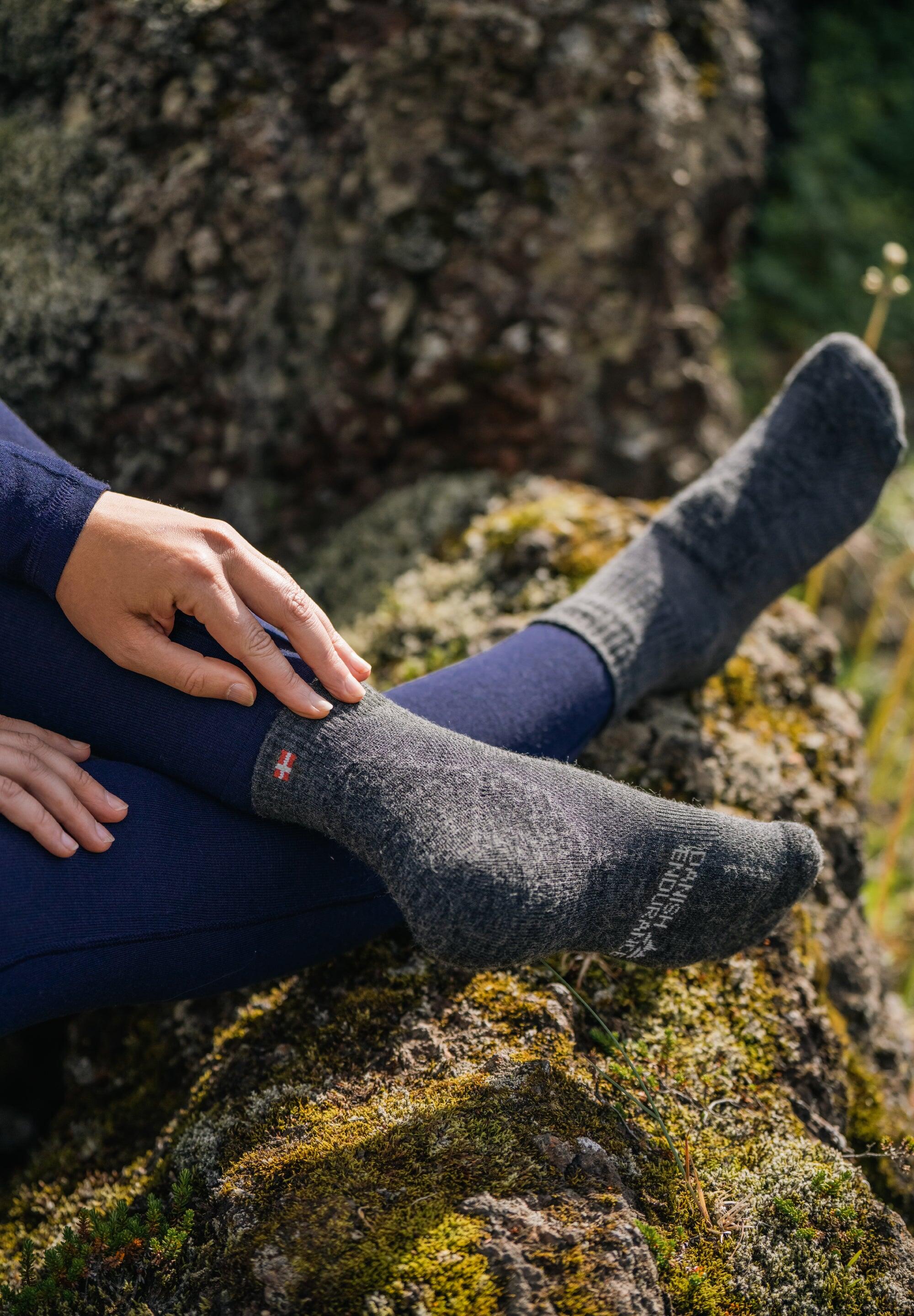 Calcetines de senderismo bajos de lana merino ligeros 3 pares 4/5