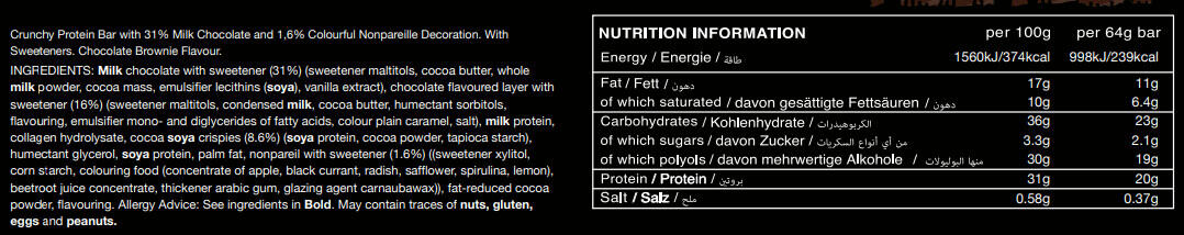 Barres protéinées - Warrior Crunch Bar - Brownie au Caramel 3/3