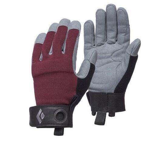 Gants d'escalade BD Crag femme bordeaux légers respirants cuir synthétique