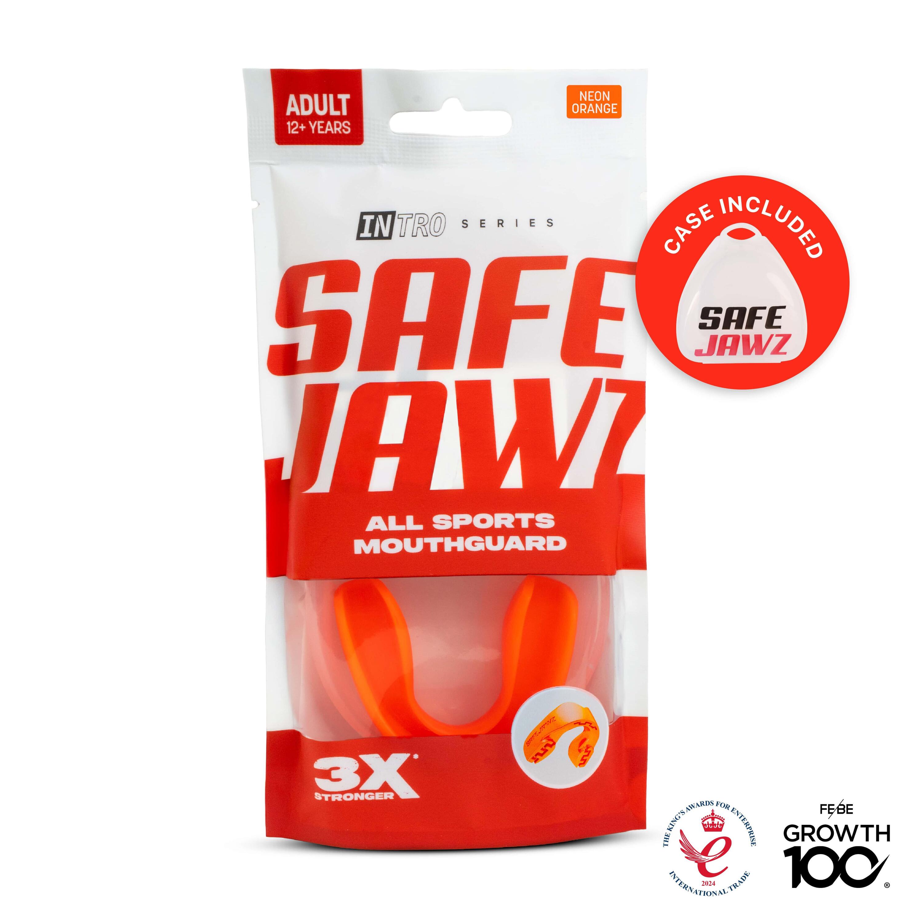 Gebitsbeschermer Voor Volwassenen Safejawz Intro Series Fluororanje 5/7