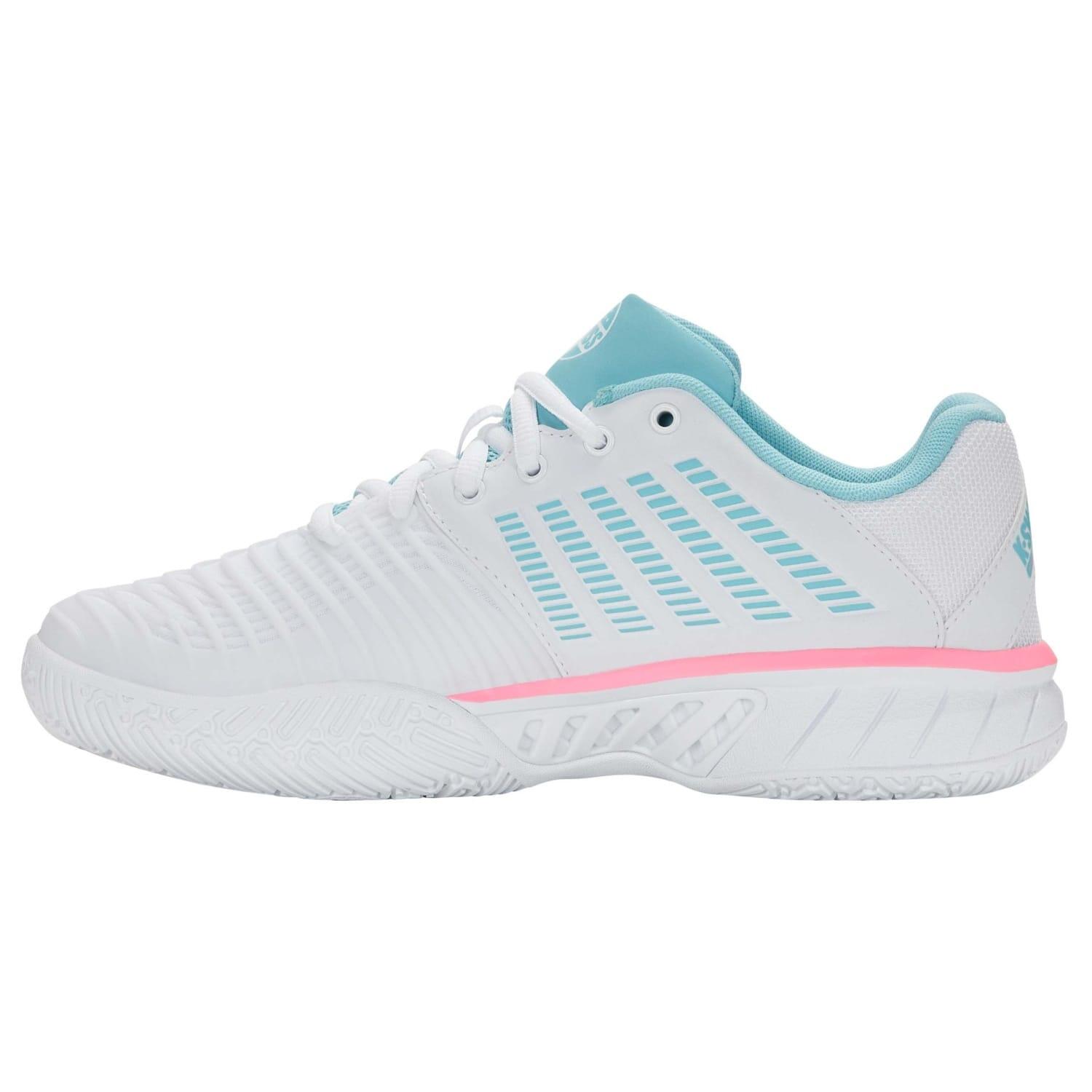 Kswiss Express Light 3 Padel Weiss/blau/rosa Damen 98900-146-m 6/7