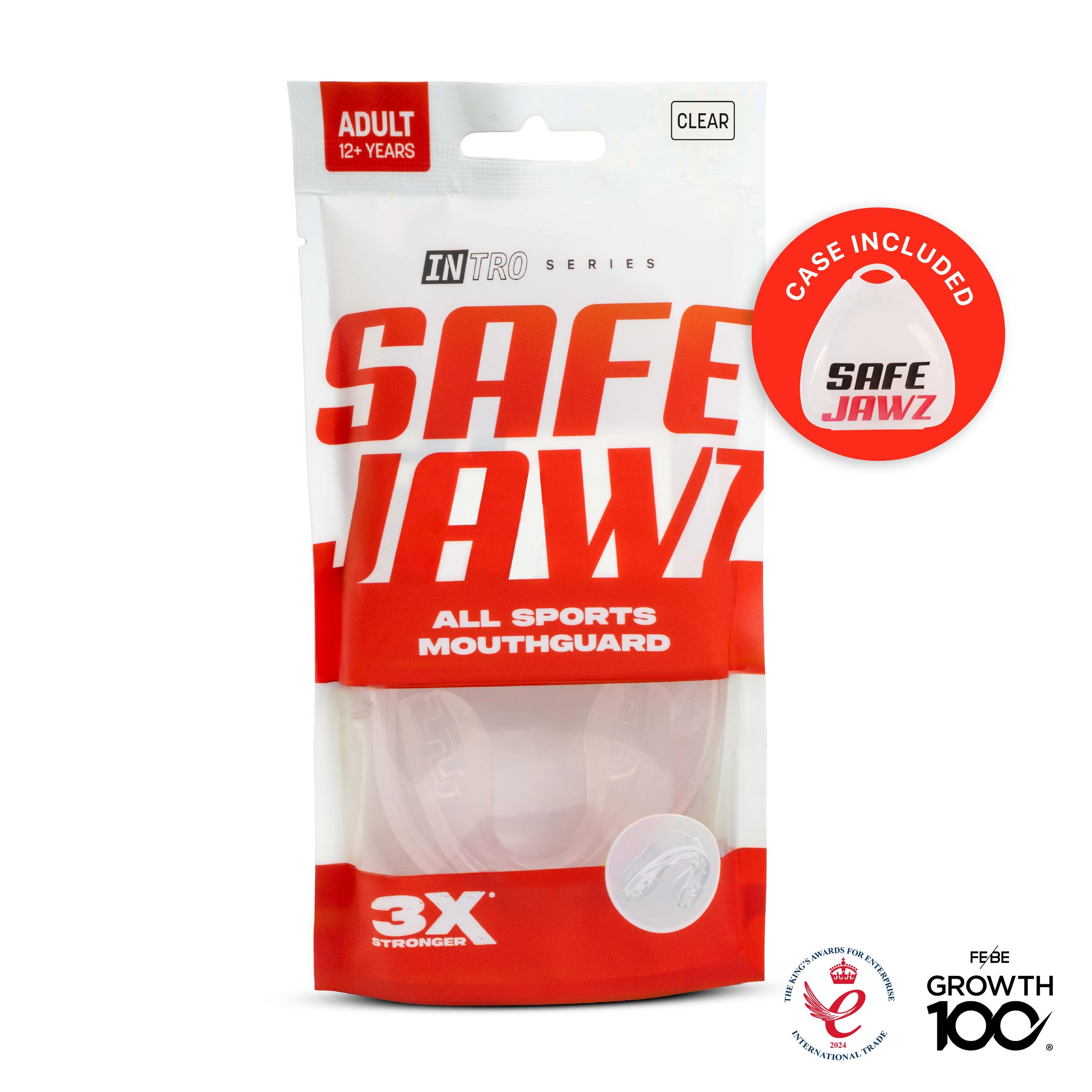 Protège dents pour adulte SafeJawz Intro Series Transparent 5/7