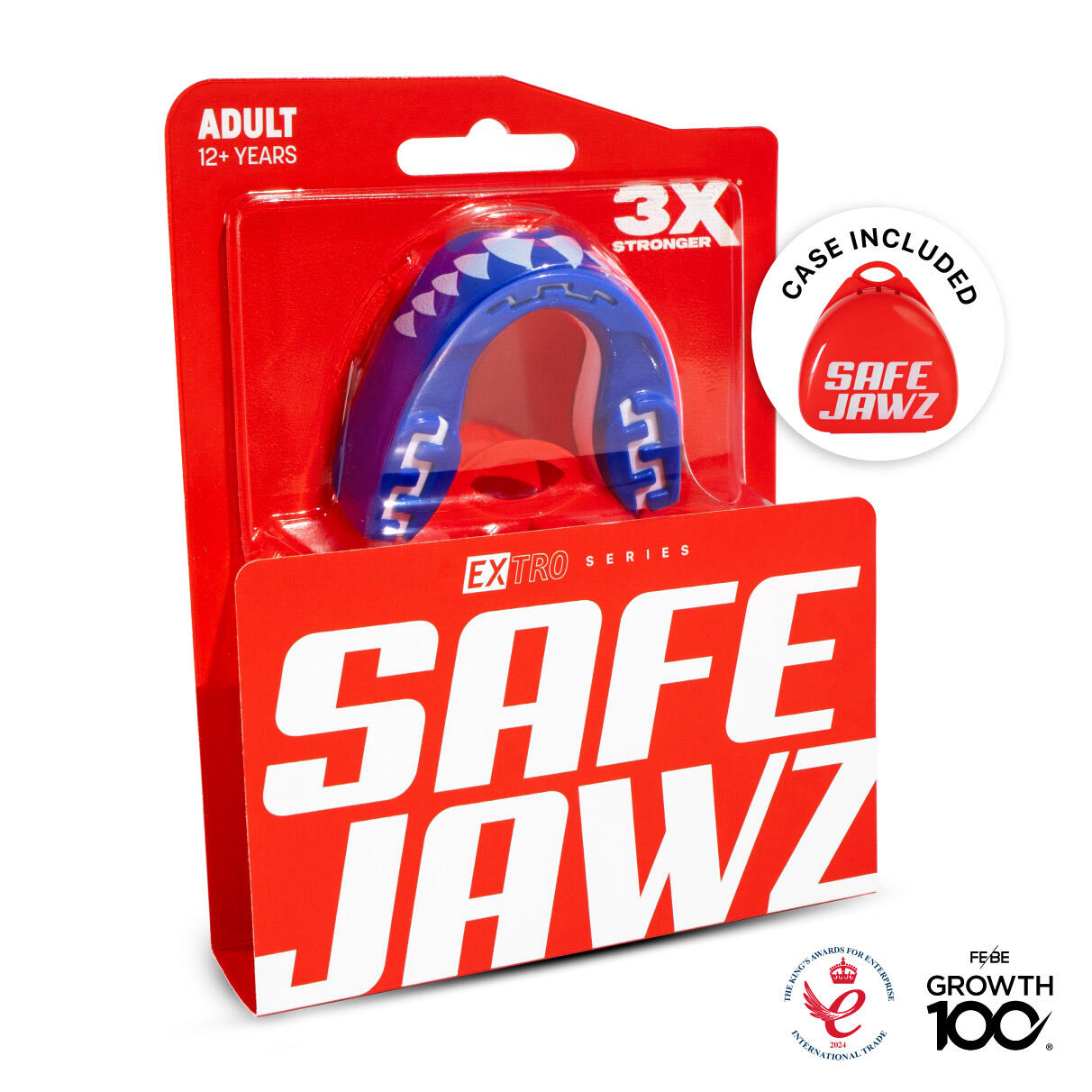 Protetor bucal SafeJawz protetor de gengiva para adultos e juniores com estojo 5/7