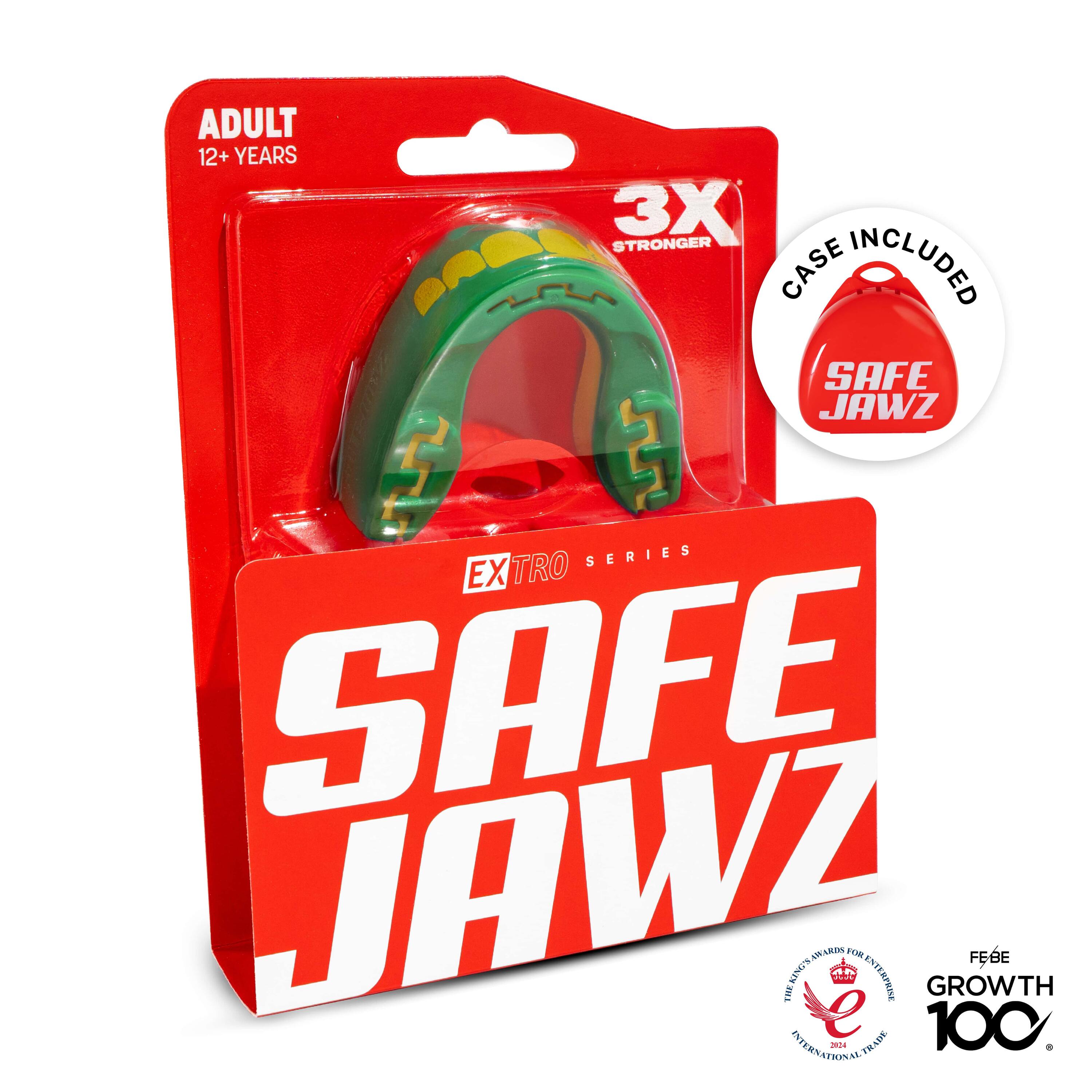 Protetor bucal SafeJawz protetor de gengiva para adultos e juniores com estojo 5/7