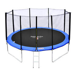 Trampoline Ø 370cm réversible bleu/vert PERTH avec accessoires