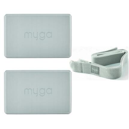 Ensemble de yoga Myga : bloc en mousse 2 en 1 et sangle