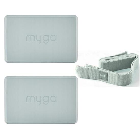 Ensemble de yoga Myga : bloc en mousse 2 en 1 et sangle