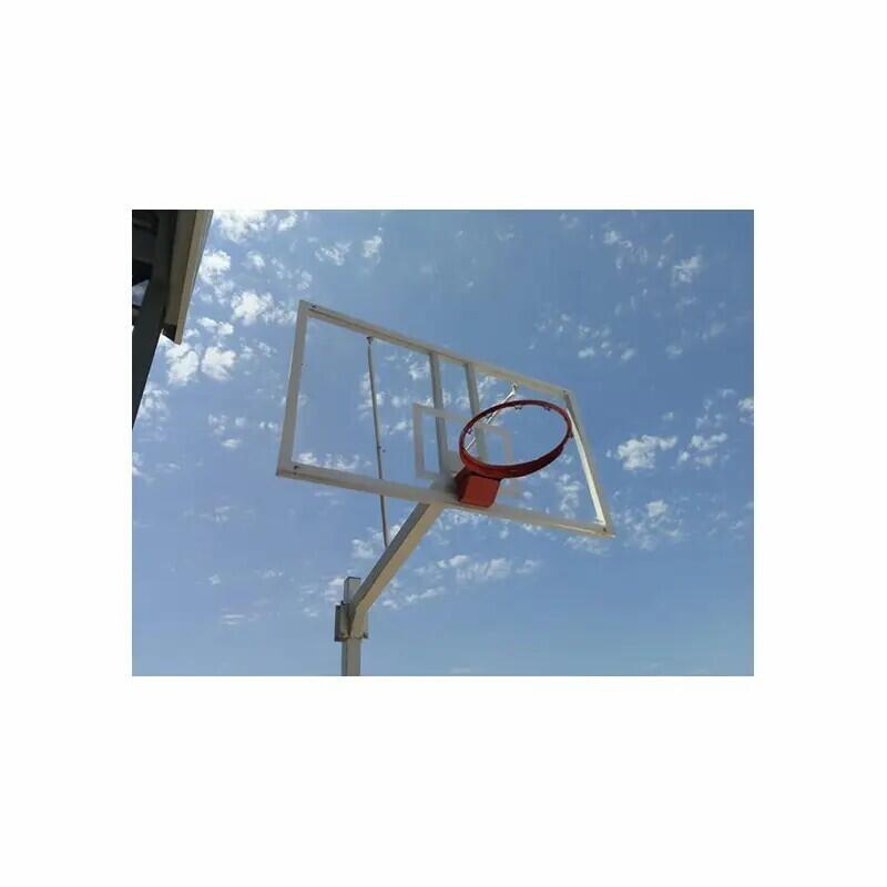 Lot de 2 paniers de basket monotube avec base pour ancrage - sans planche ni cer 2/6