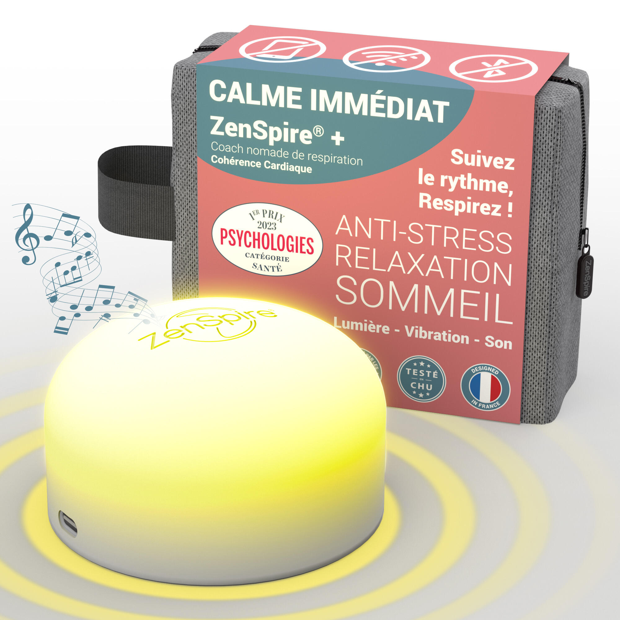 Zenspire+ coach de respiration et de cohérence cardiaque 1/8