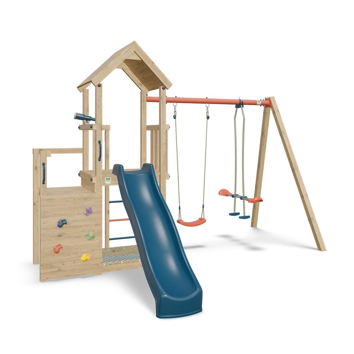 Aire de jeux Xchange Player bois poutre métal 2/7