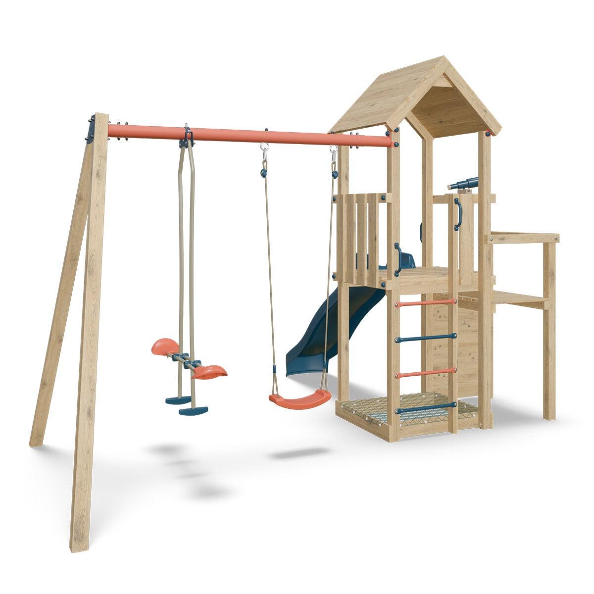Aire de jeux Xchange Player bois poutre métal 4/7