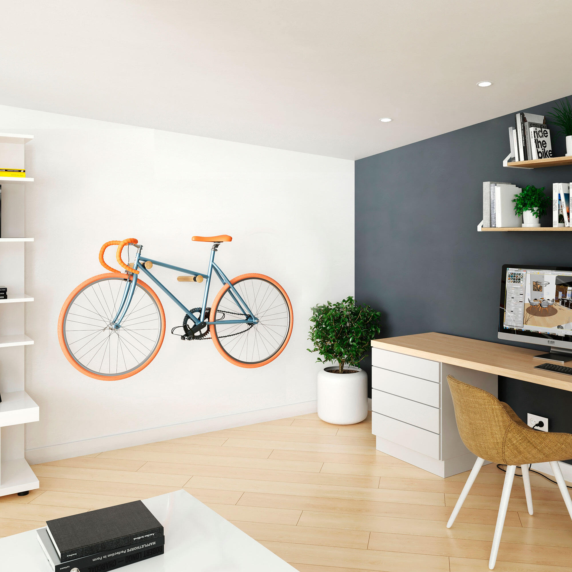 Soporte fijo para bicicleta con marco recto Incluye tornillos Fácil instalación 5/5