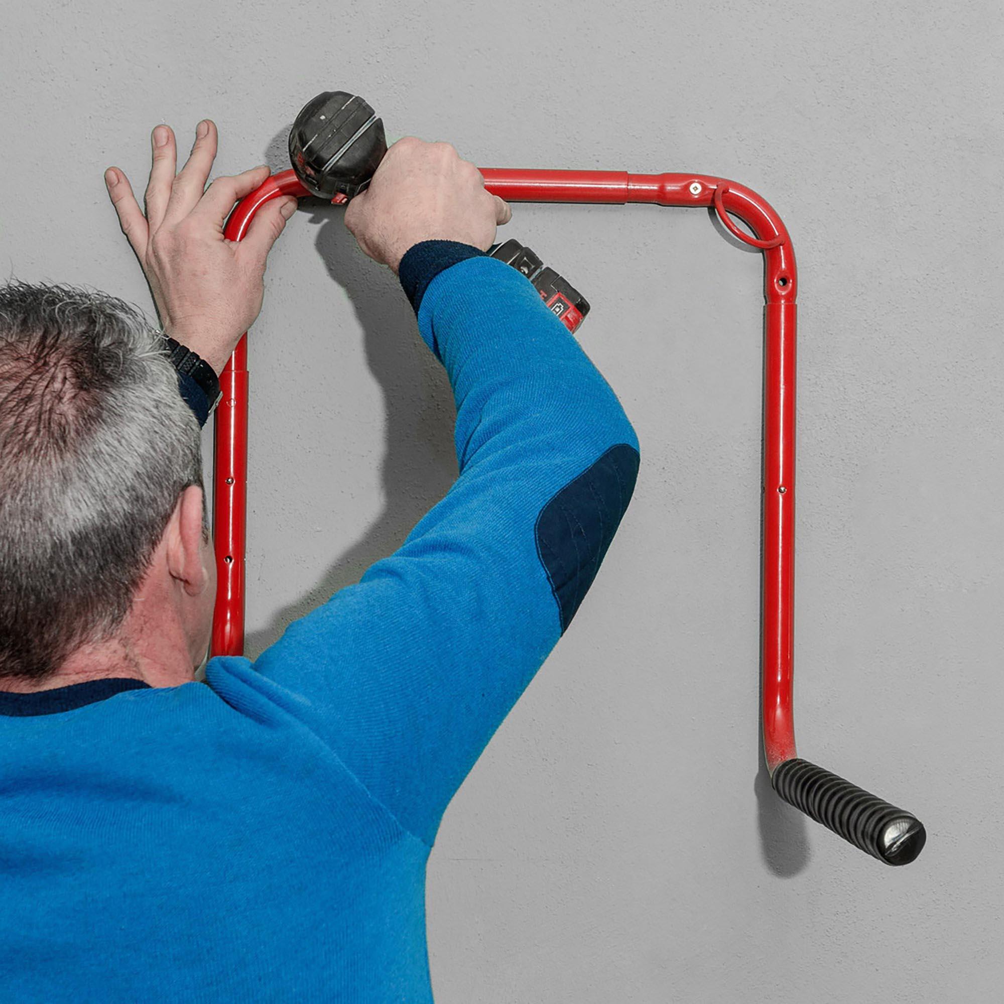 Soporte Bicicleta Pared Regulable Fabricado en Acero Acabado en Rojo 5/6