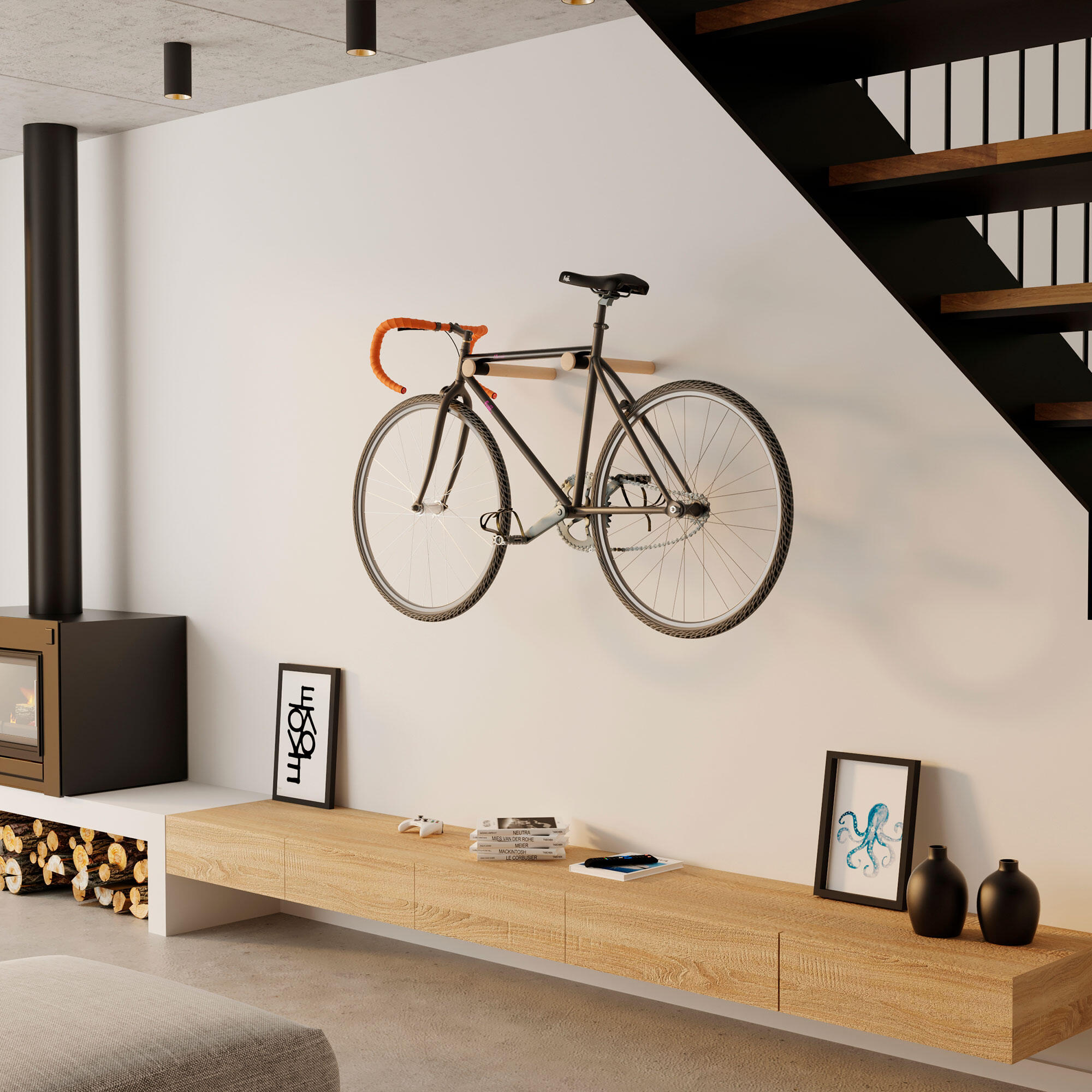 Soporte regulable 31 cm para bicicleta con marco inclinado Incluye tornillos 5/5