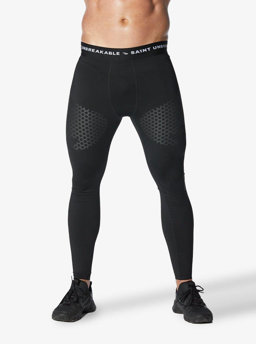 SA1NT Mens Wing Print Compression Tights Base Layer Recovery Pants