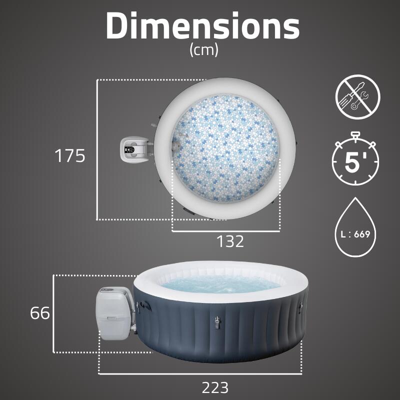 Bestway Spa gonflable rond Lay-Z-Spa Baja AirJet 2-4 personnes 3/7