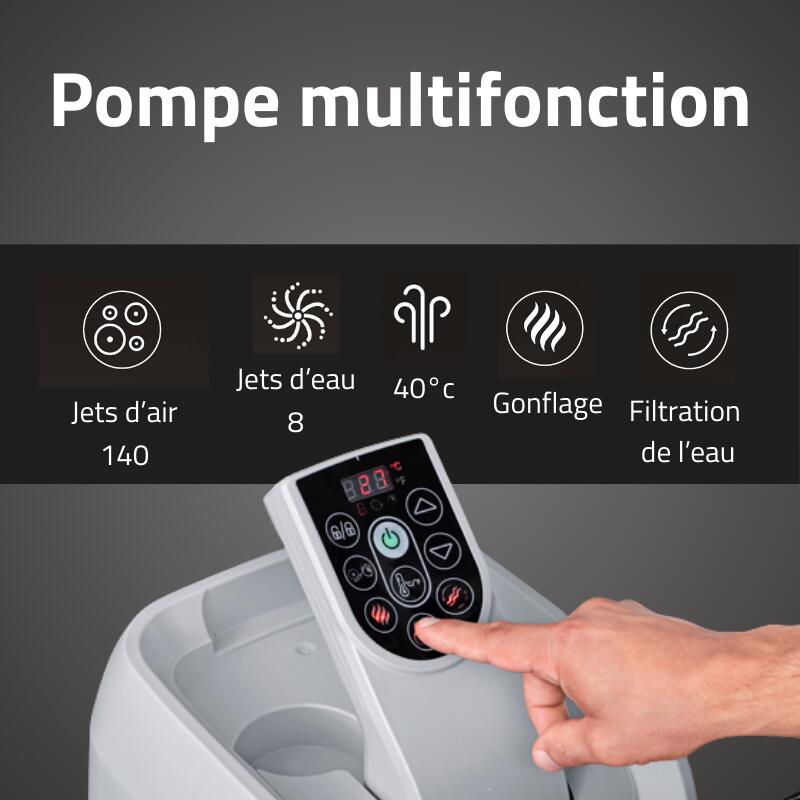 Bestway Spa gonflable carré Lay-Z-Spa Hawaii HydroJet Pro 4-6 personnes 7/7