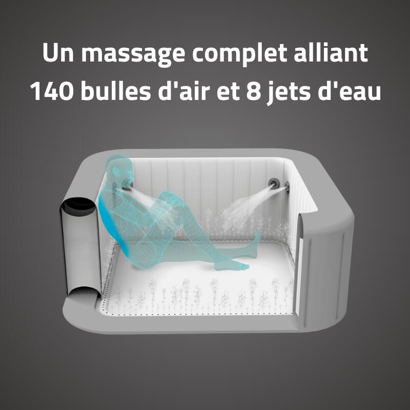 Bestway Spa gonflable carré Lay-Z-Spa Majorca HydroJet Pro 4-6 personnes 4/6