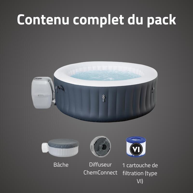 Bestway Spa gonflable rond Lay-Z-Spa Baja AirJet 2-4 personnes 6/7