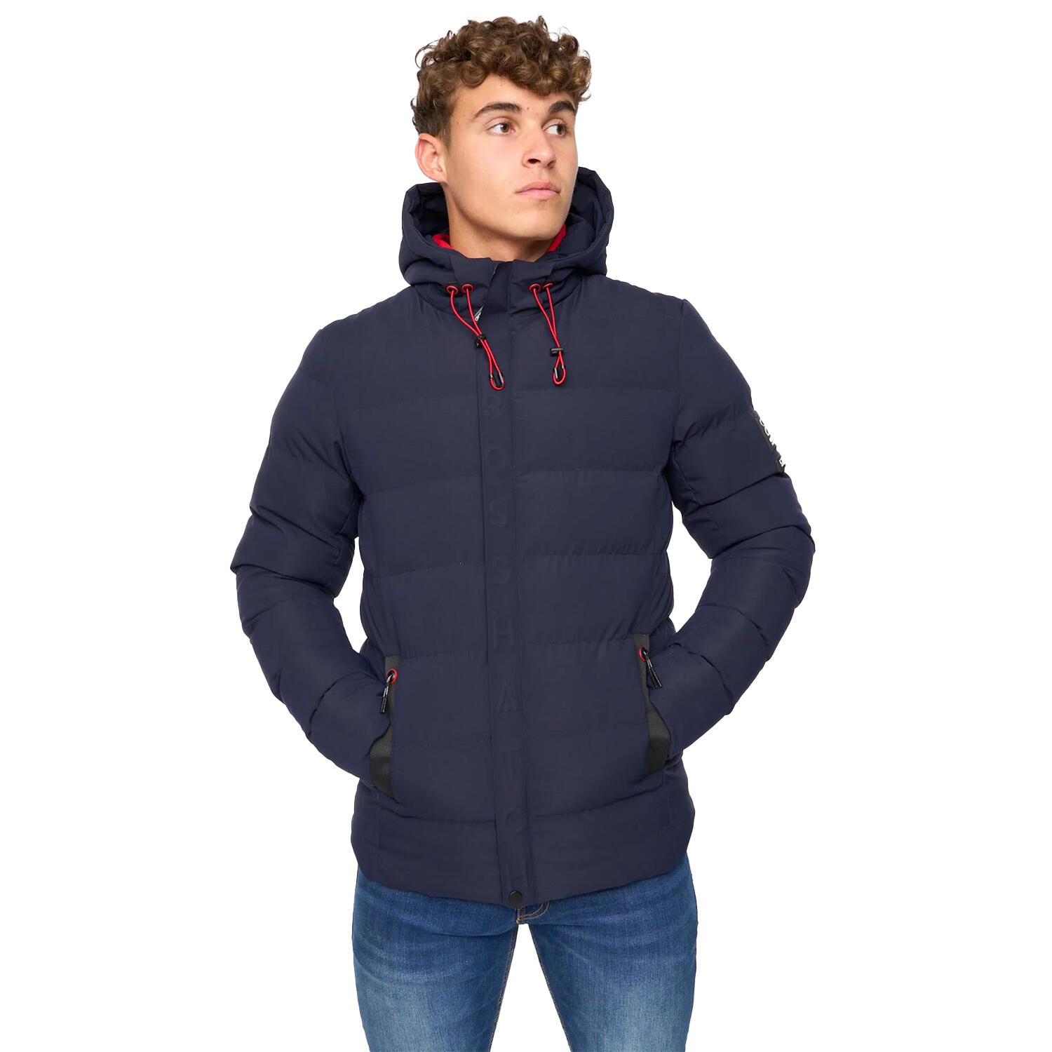 Crosshatch Mens Kampleys Embossed Padded Jacket