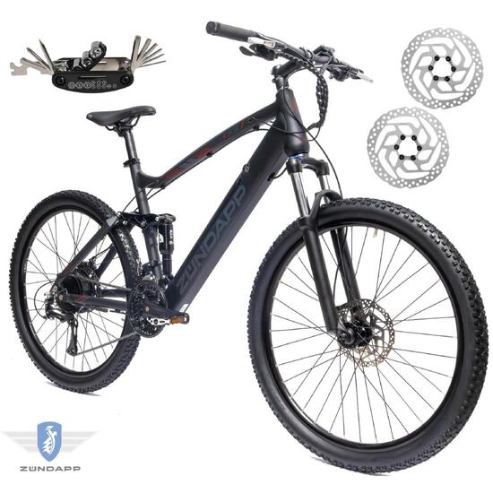 Rower Elektryczny Męski Górski 27,5" SHIMANO Tarcze Aluminium MTB 250 W LCD