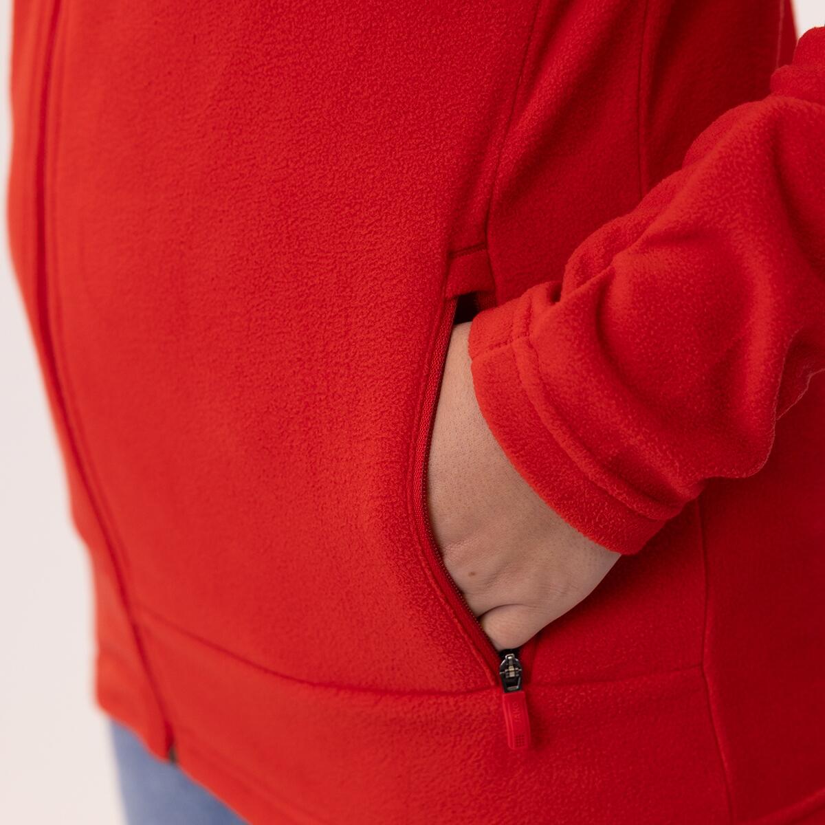 Jako Dames Mikrofleece Jas - Rood / Wijnrood 3/4