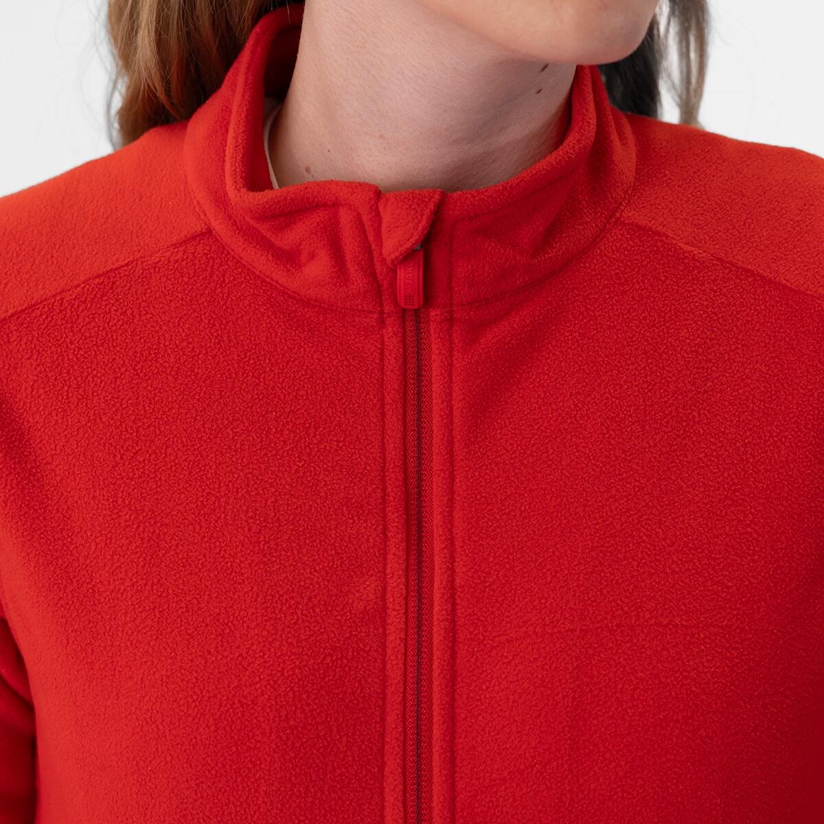 Jako Dames Mikrofleece Jas - Rood / Wijnrood 2/4